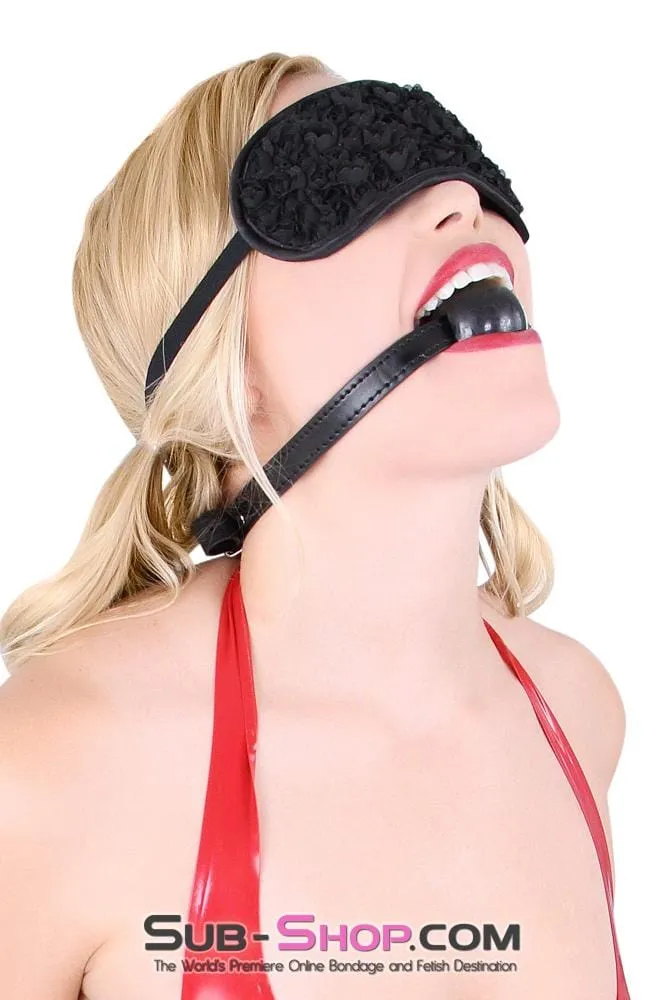 0508RS      Black Lace Roses Love Mask Blindfold - MEGA Deal