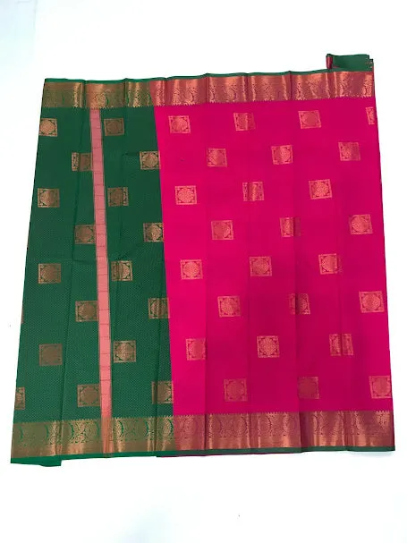 Alluring Pink color Soft Silk Saree With Fancy Border And Contrast Rich pallu For Women