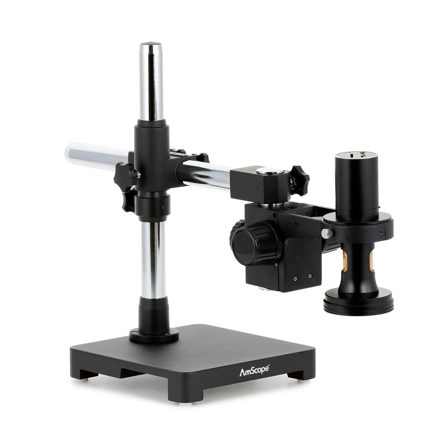 AmScope DM756 Series 1080p HDMI All-in-One Digital Microscope 0.35X-11.2X Magnification with Zoom Optics on Single-Arm Boom-Stand