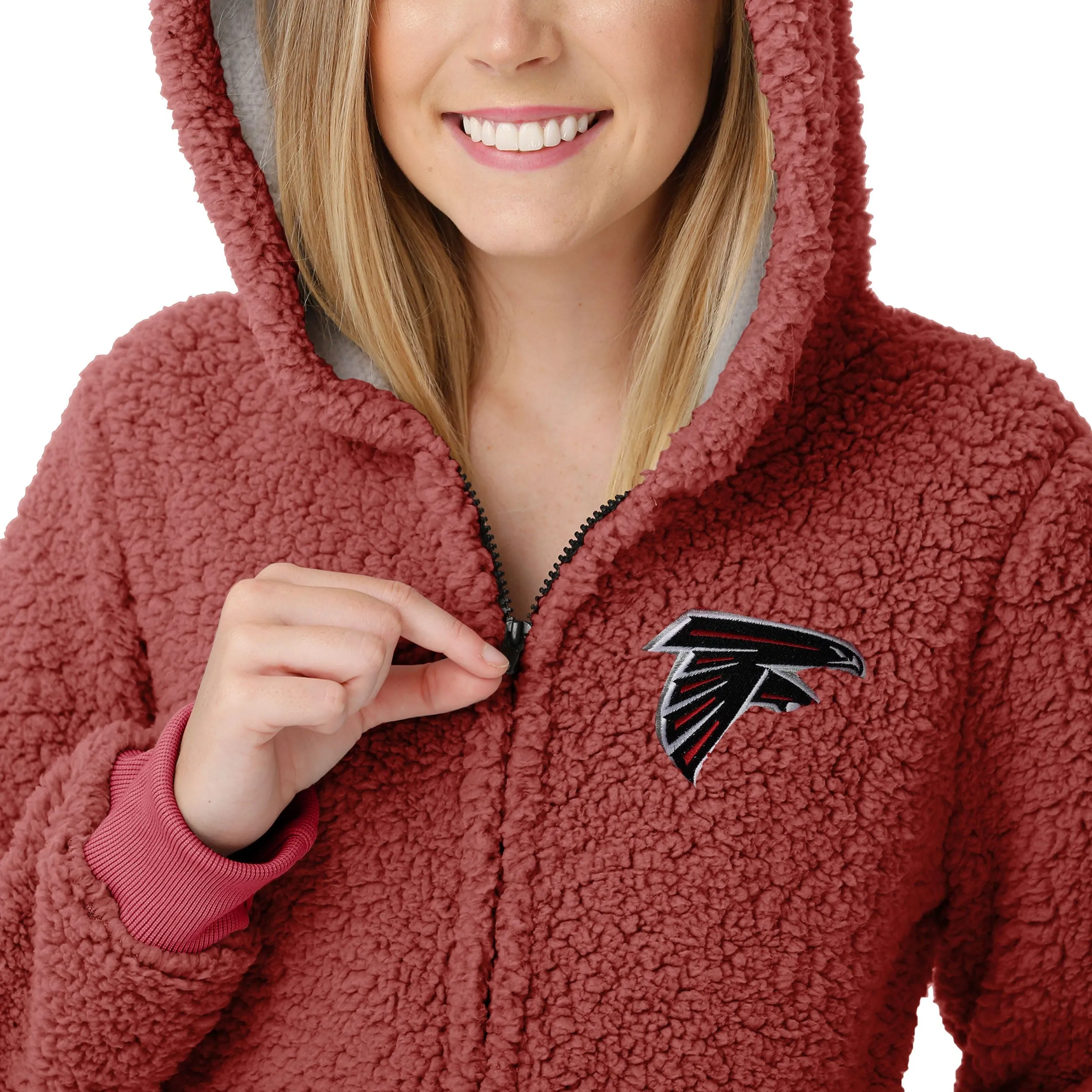 Atlanta Falcons NFL Womens Sherpa One Piece Pajamas