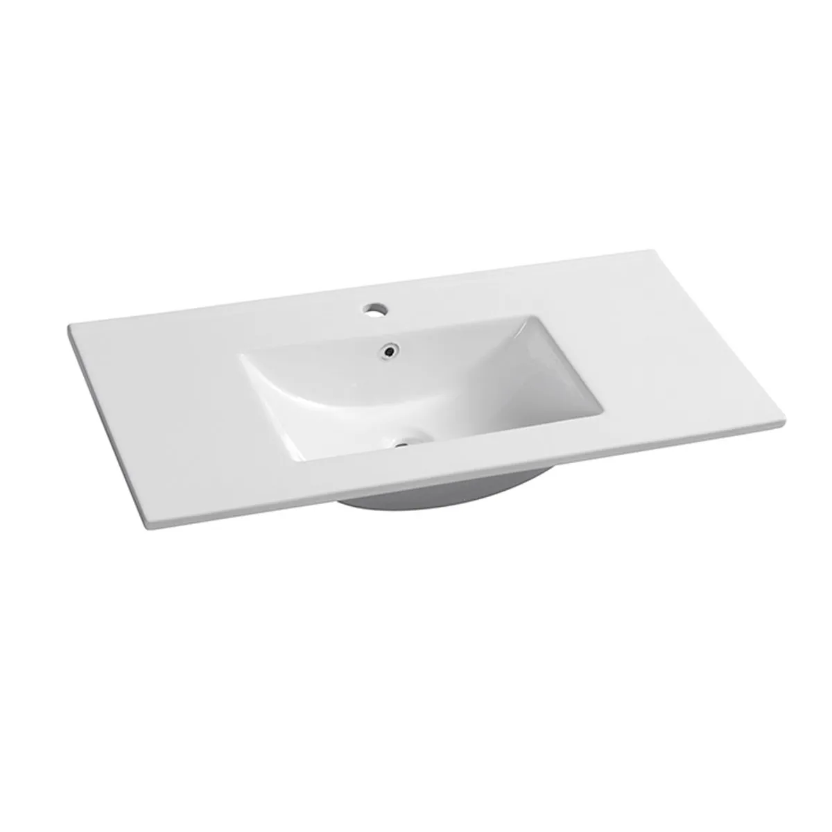 AUSTIN 900mm Wall Hung Bathroom Vanity (Left Hand)   Ceramic Top