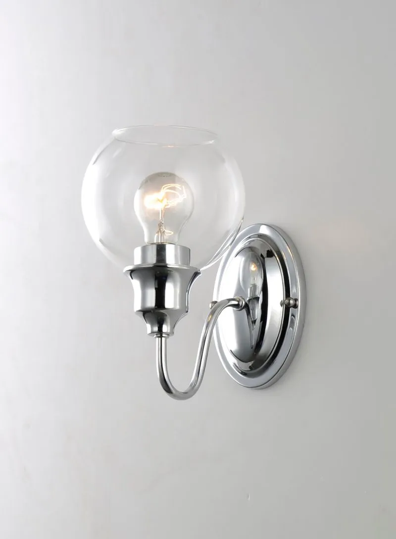 Ballord 9" Single Light Wall Sconce in Polished Chrome