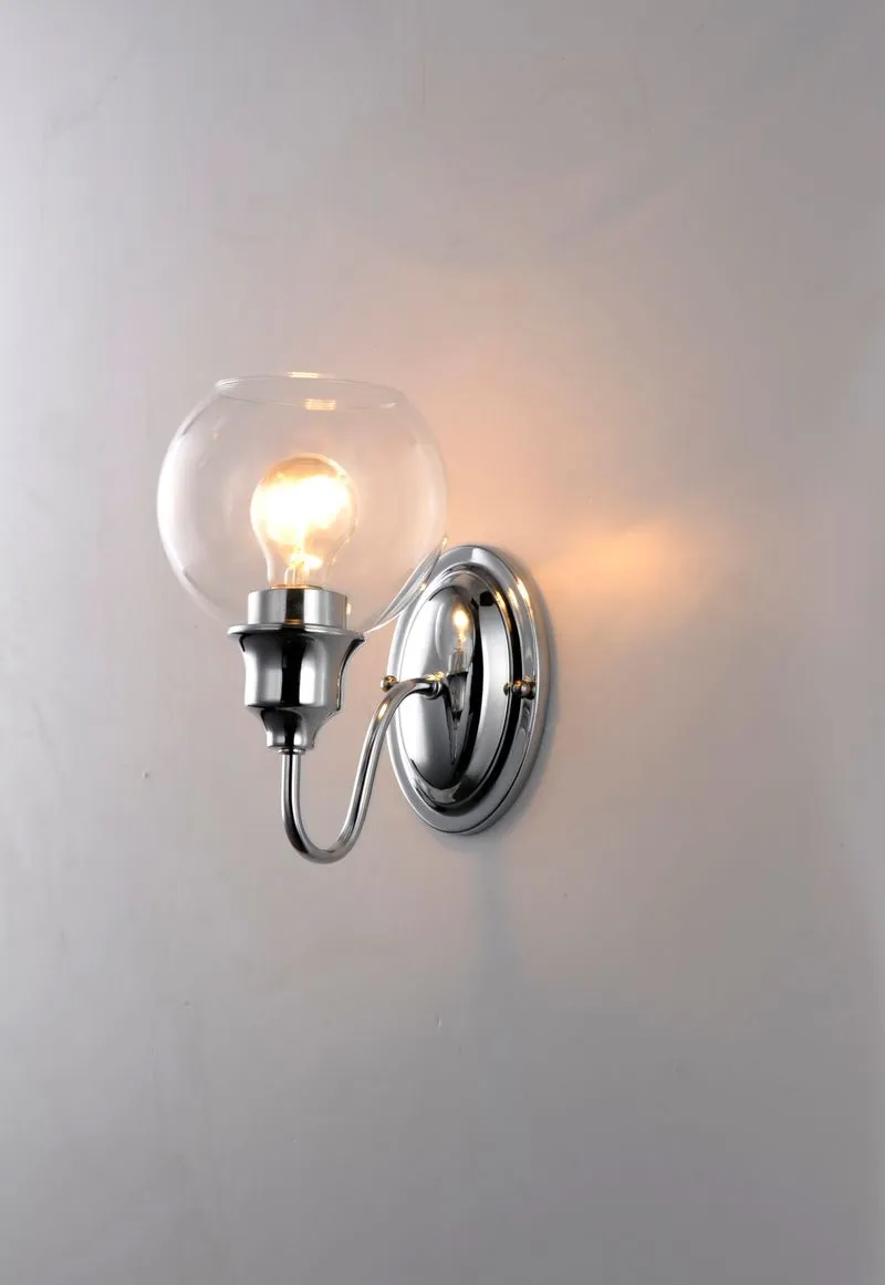 Ballord 9" Single Light Wall Sconce in Polished Chrome