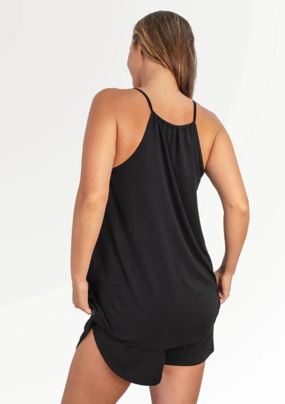 Bamboo Tulip Tank - Black