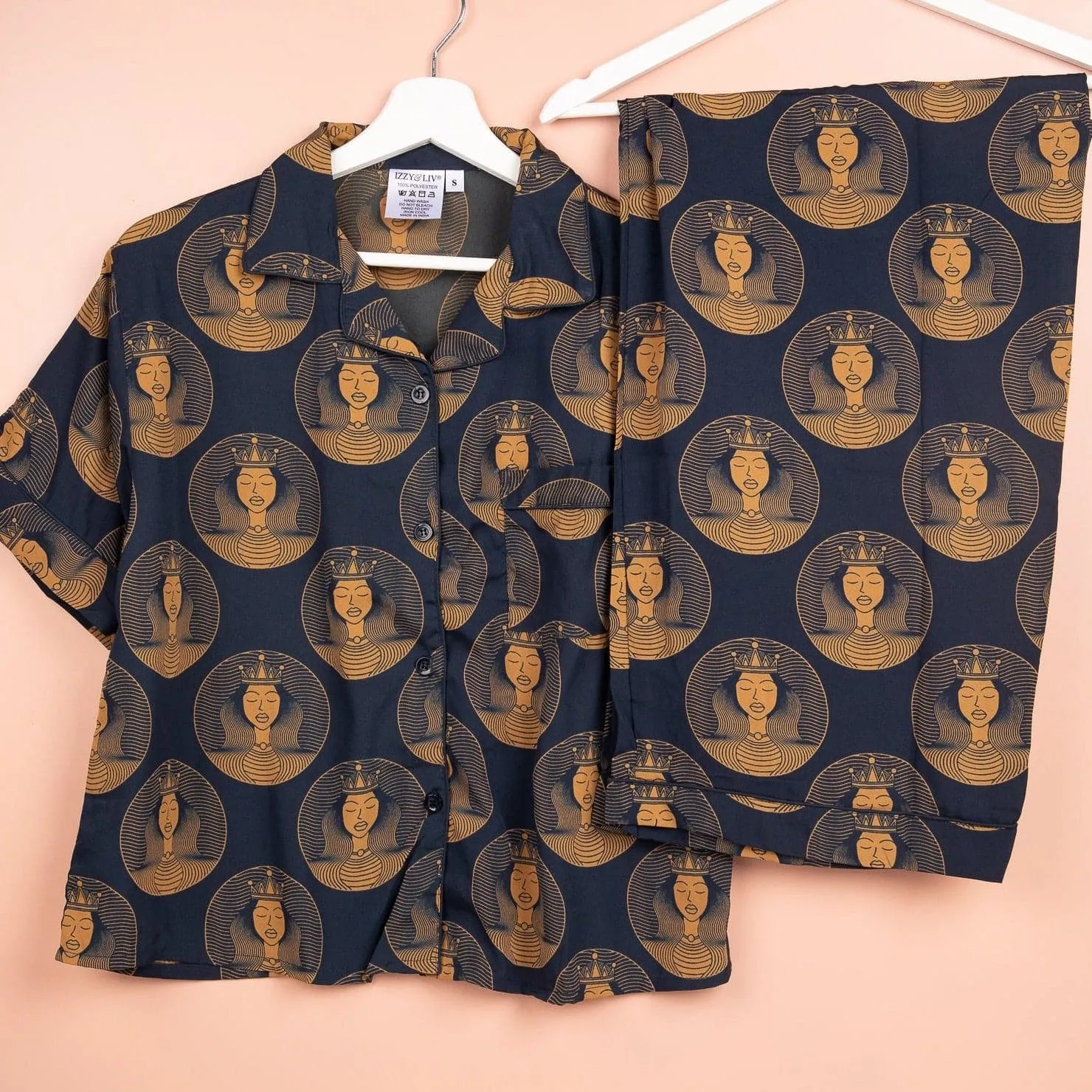 Black Royalty Pajama Set