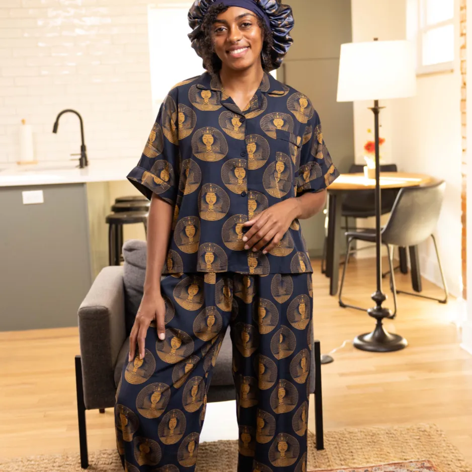 Black Royalty Pajama Set