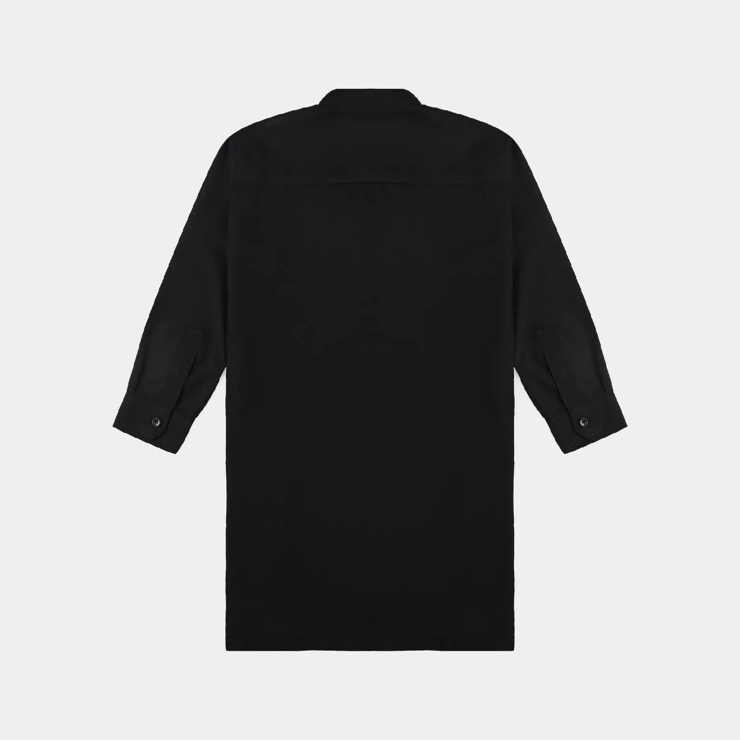 Boys Poly Viscose Pajama Suit (Cut Collar)-BLACK