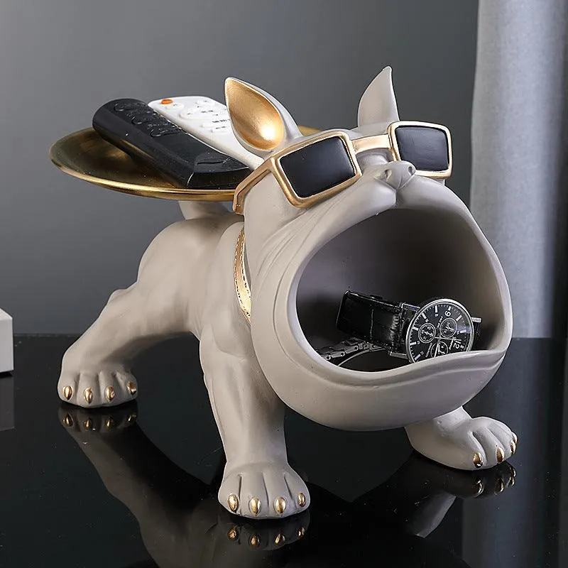 BULLDOG STORAGE BUTLER SCULPTURE