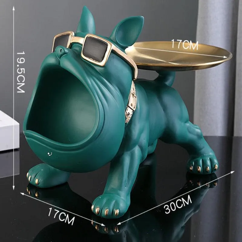 BULLDOG STORAGE BUTLER SCULPTURE