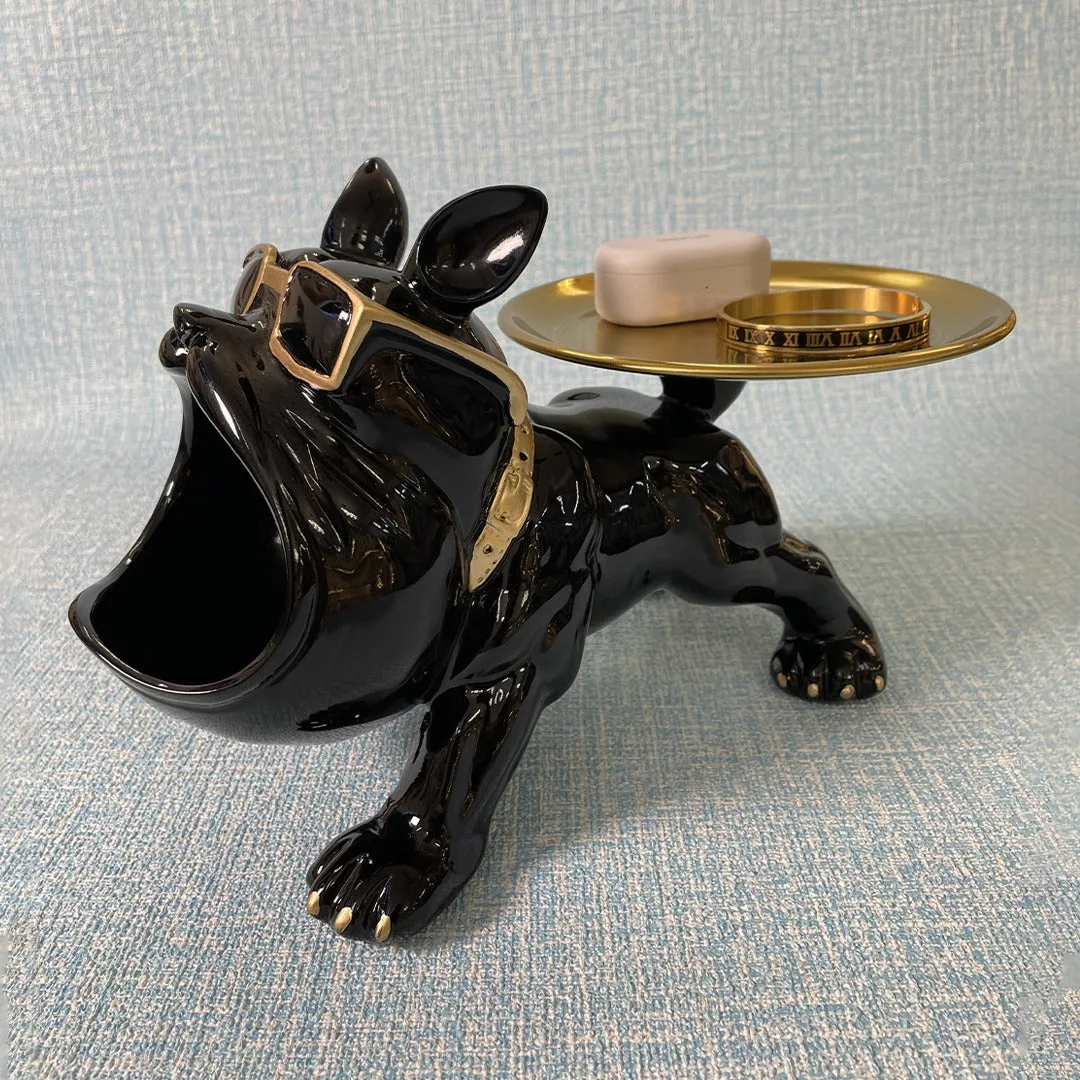 BULLDOG STORAGE BUTLER SCULPTURE