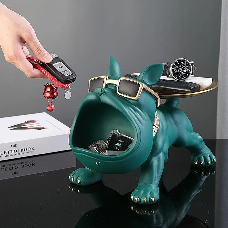 BULLDOG STORAGE BUTLER SCULPTURE
