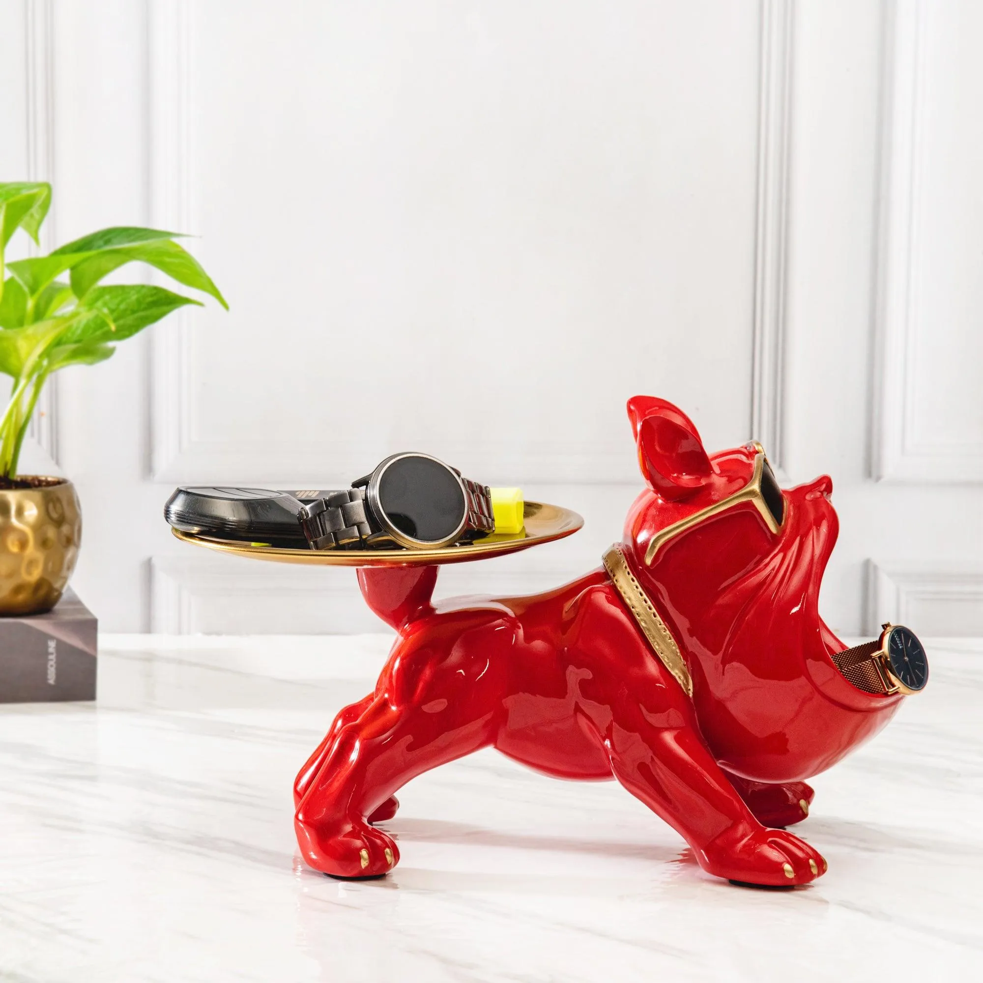 BULLDOG STORAGE BUTLER SCULPTURE