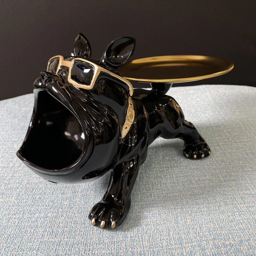 BULLDOG STORAGE BUTLER SCULPTURE