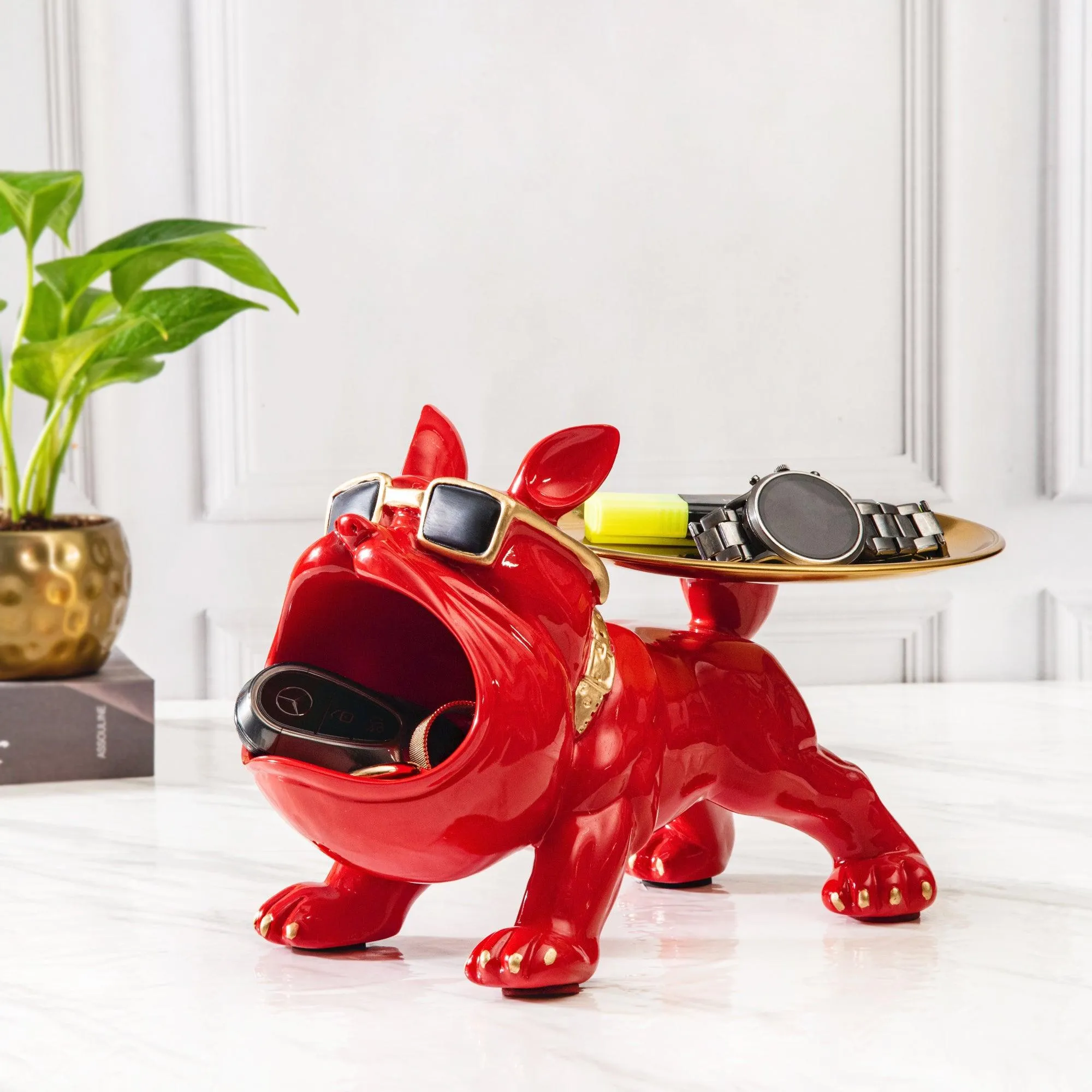 BULLDOG STORAGE BUTLER SCULPTURE