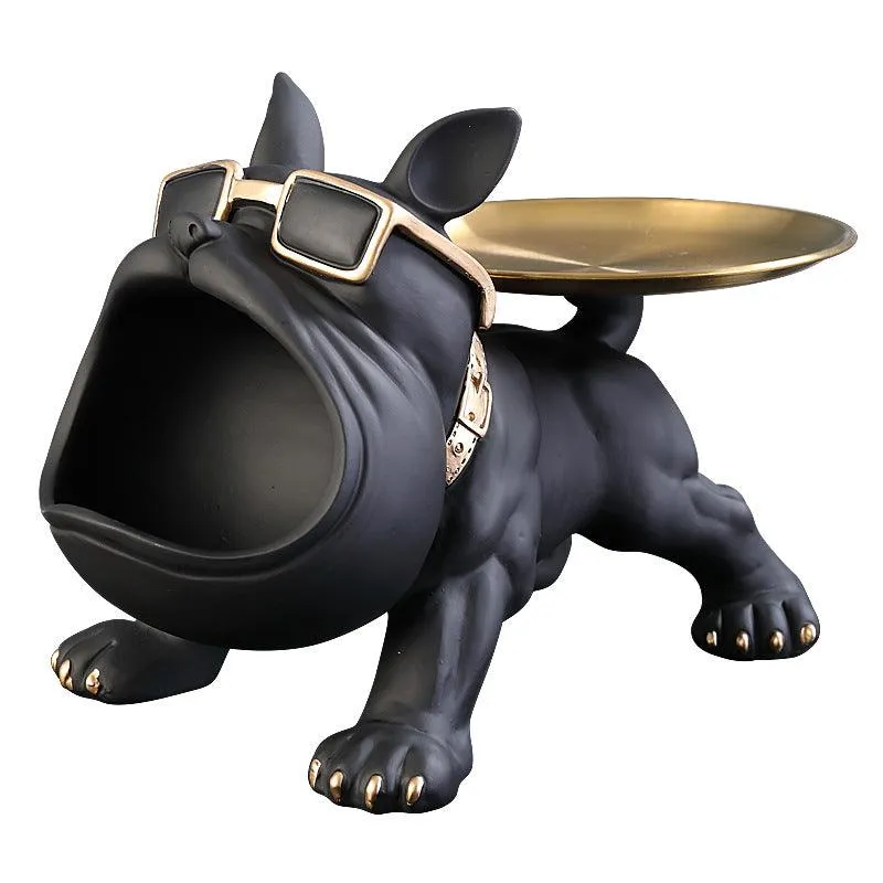 BULLDOG STORAGE BUTLER SCULPTURE