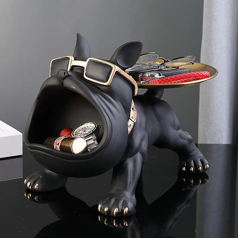 BULLDOG STORAGE BUTLER SCULPTURE