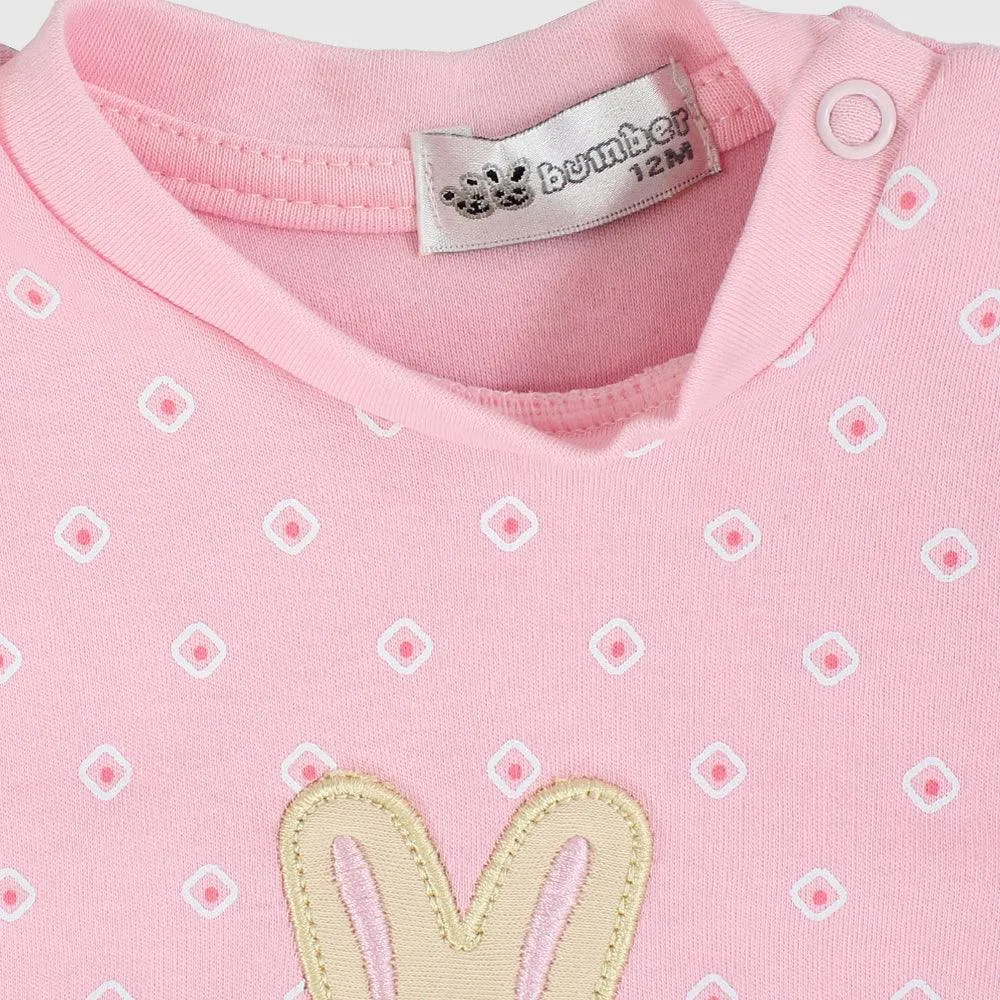 Bunny Head Short-Sleeved Romper