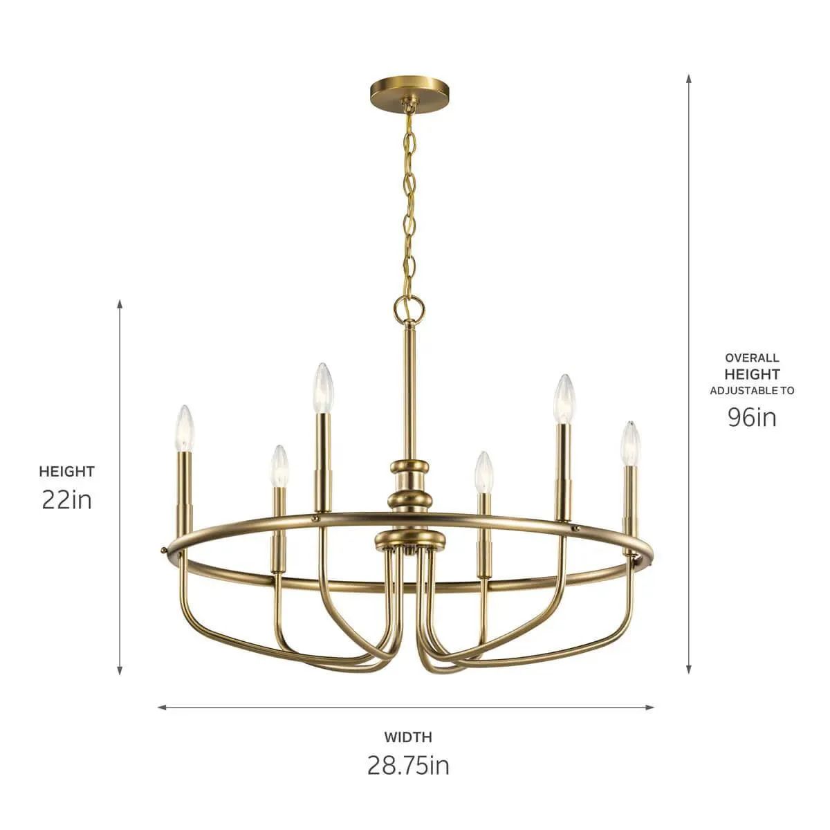 Capitol Hill 29" 6-Light Chandelier 1-Tier, Classic Bronze Finish