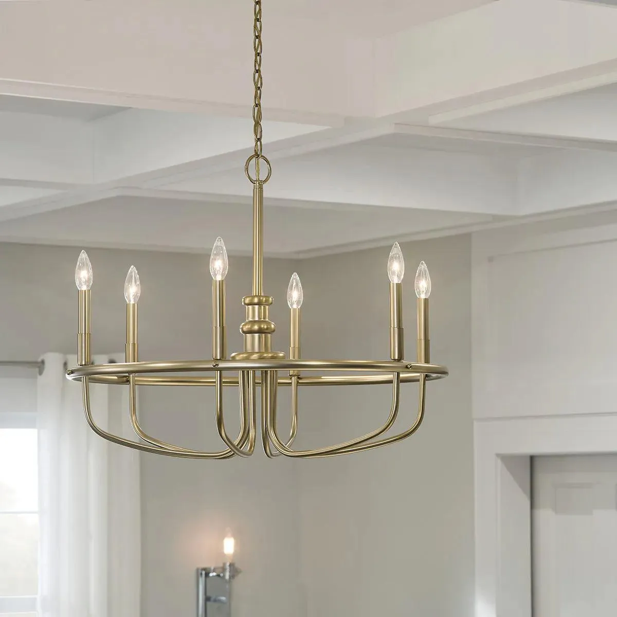 Capitol Hill 29" 6-Light Chandelier 1-Tier, Classic Bronze Finish