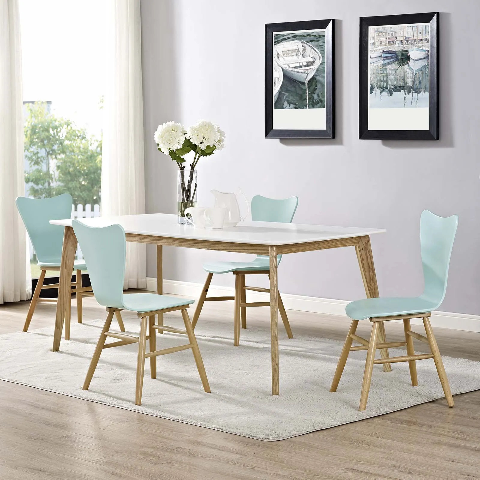 Cascade Dining Chair Set of 4 Light Blue EEI-3380-LBU