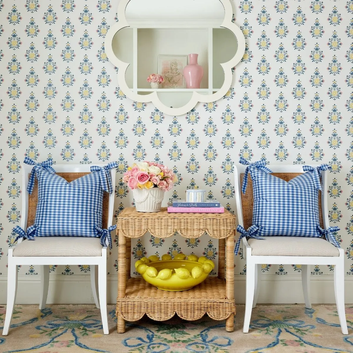 Celeste Block Print Wallpaper