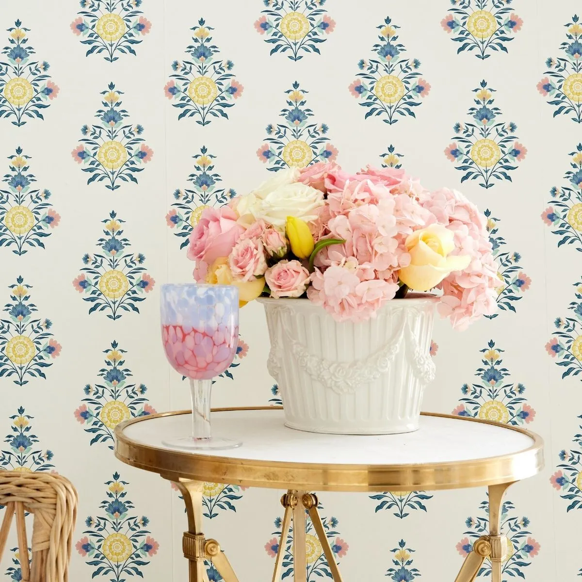Celeste Block Print Wallpaper