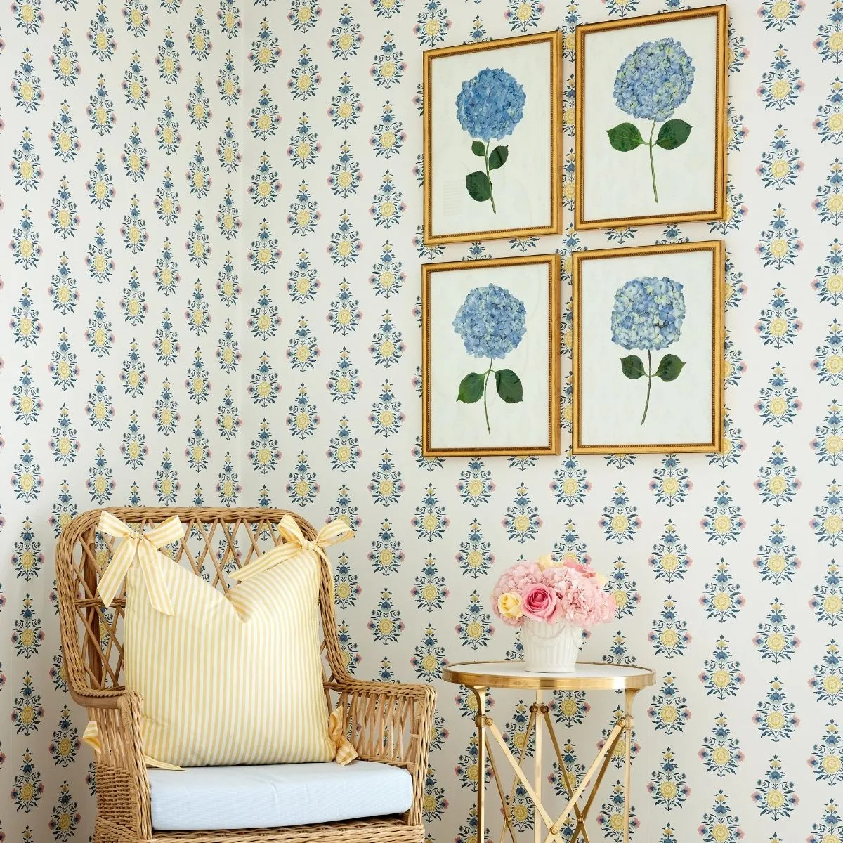 Celeste Block Print Wallpaper
