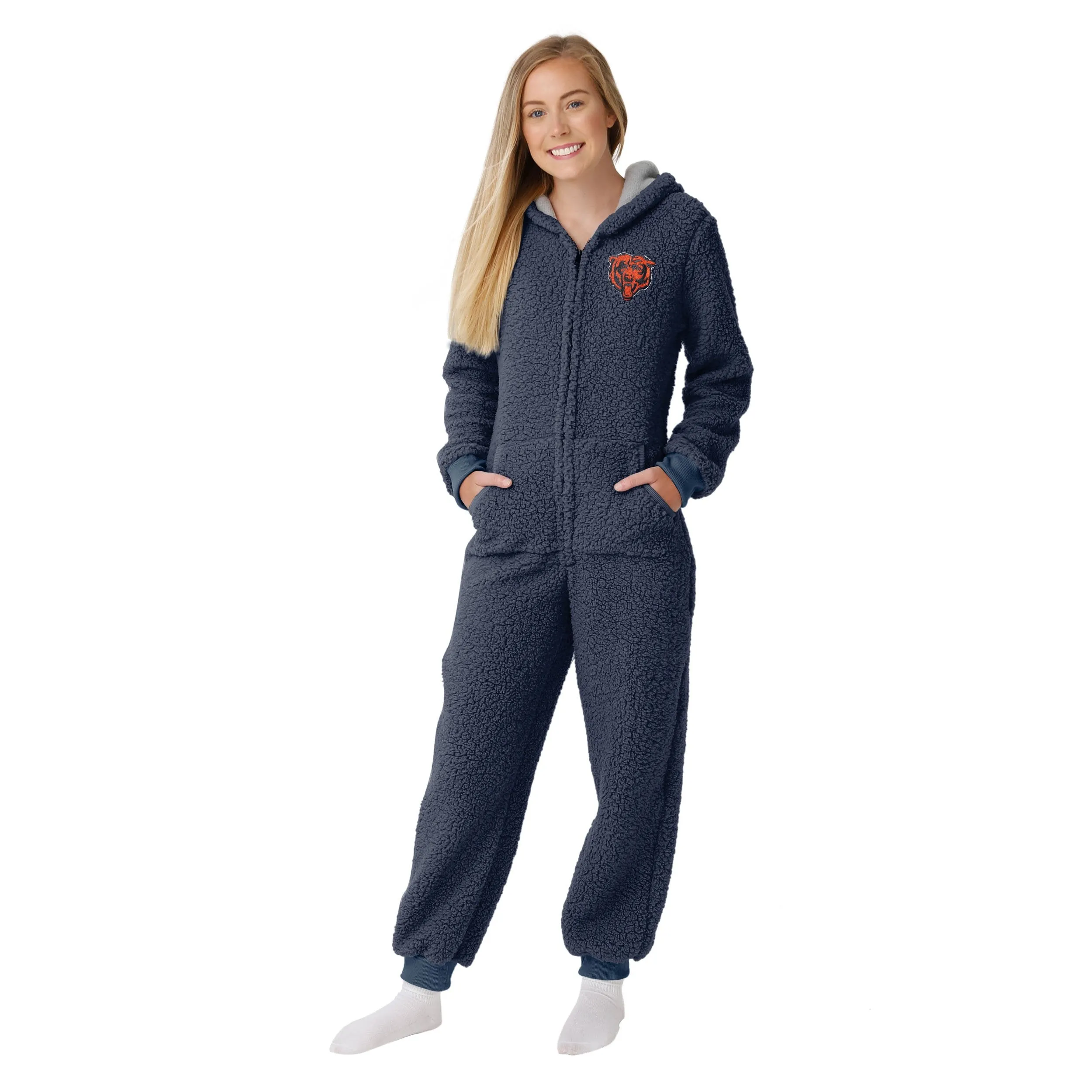 Chicago Bears NFL Womens Sherpa One Piece Pajamas