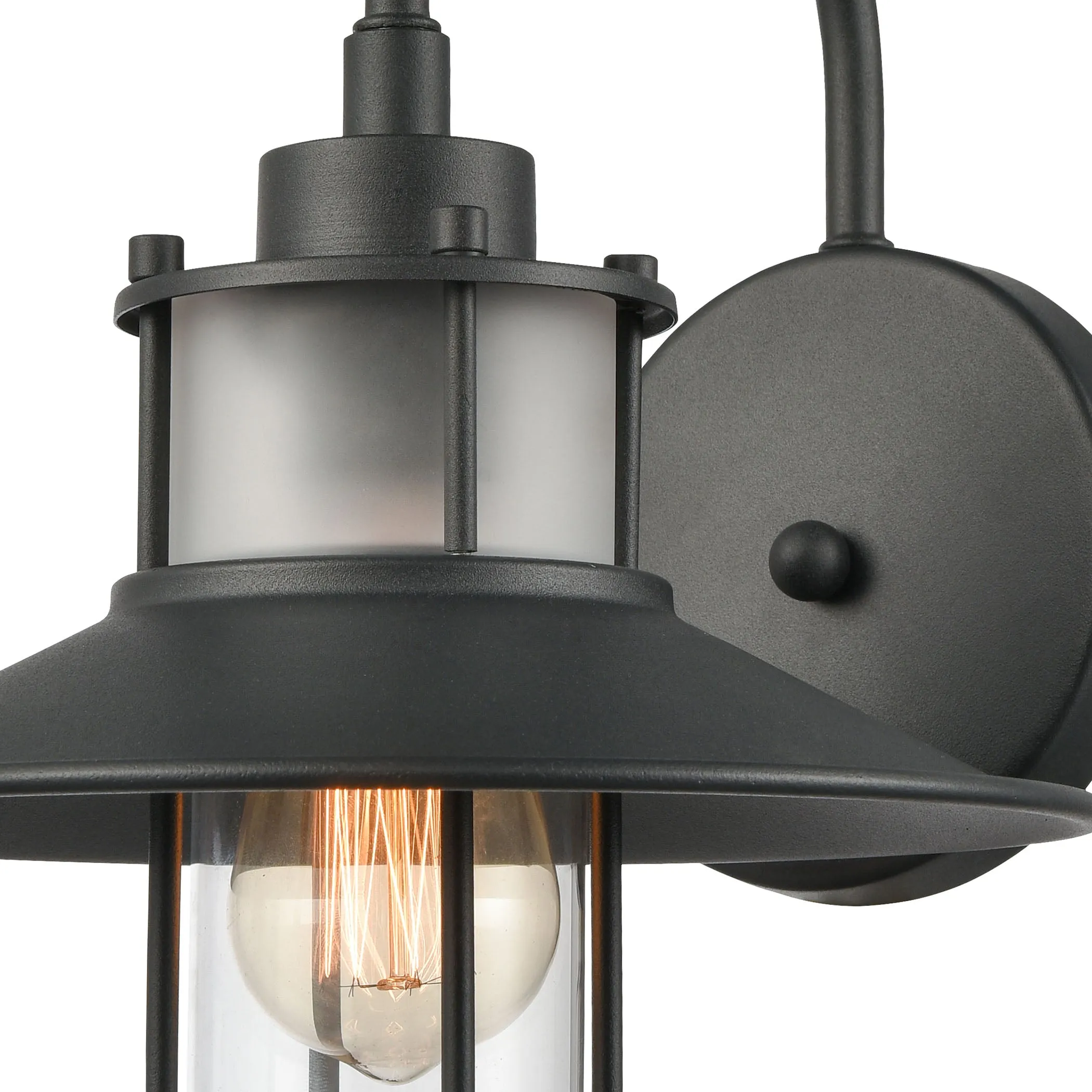 Coastal Farm 10" 1 Light Sconce in Charcoal