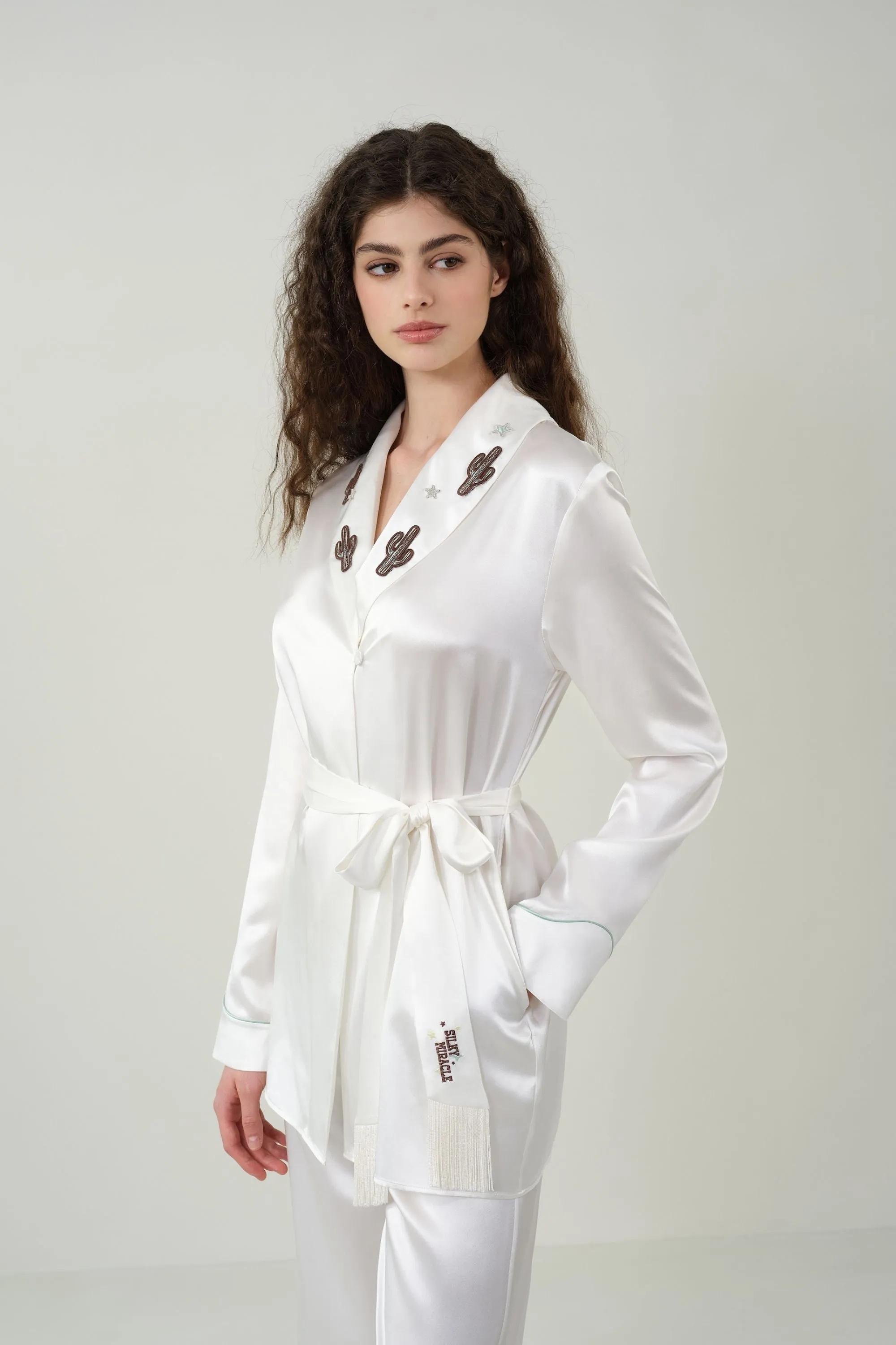 Cowboy Fringed Silk Pyjama Set