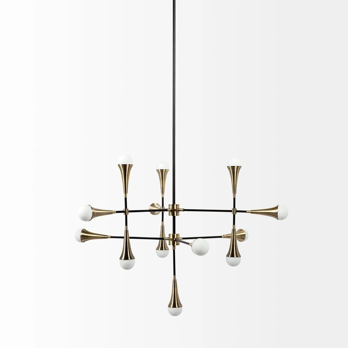 Decarlo Chandelier Black/Gold Metal