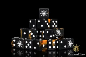 Devil Dragon Dice - Black Lava