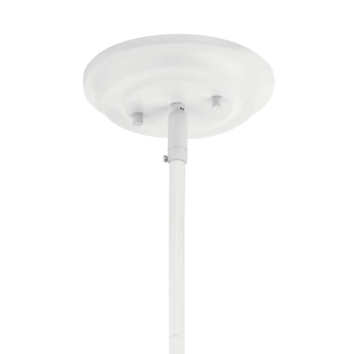 Elias 16" 1-Light Convertible Pendant Light with Metal Dome Shade, White Finish
