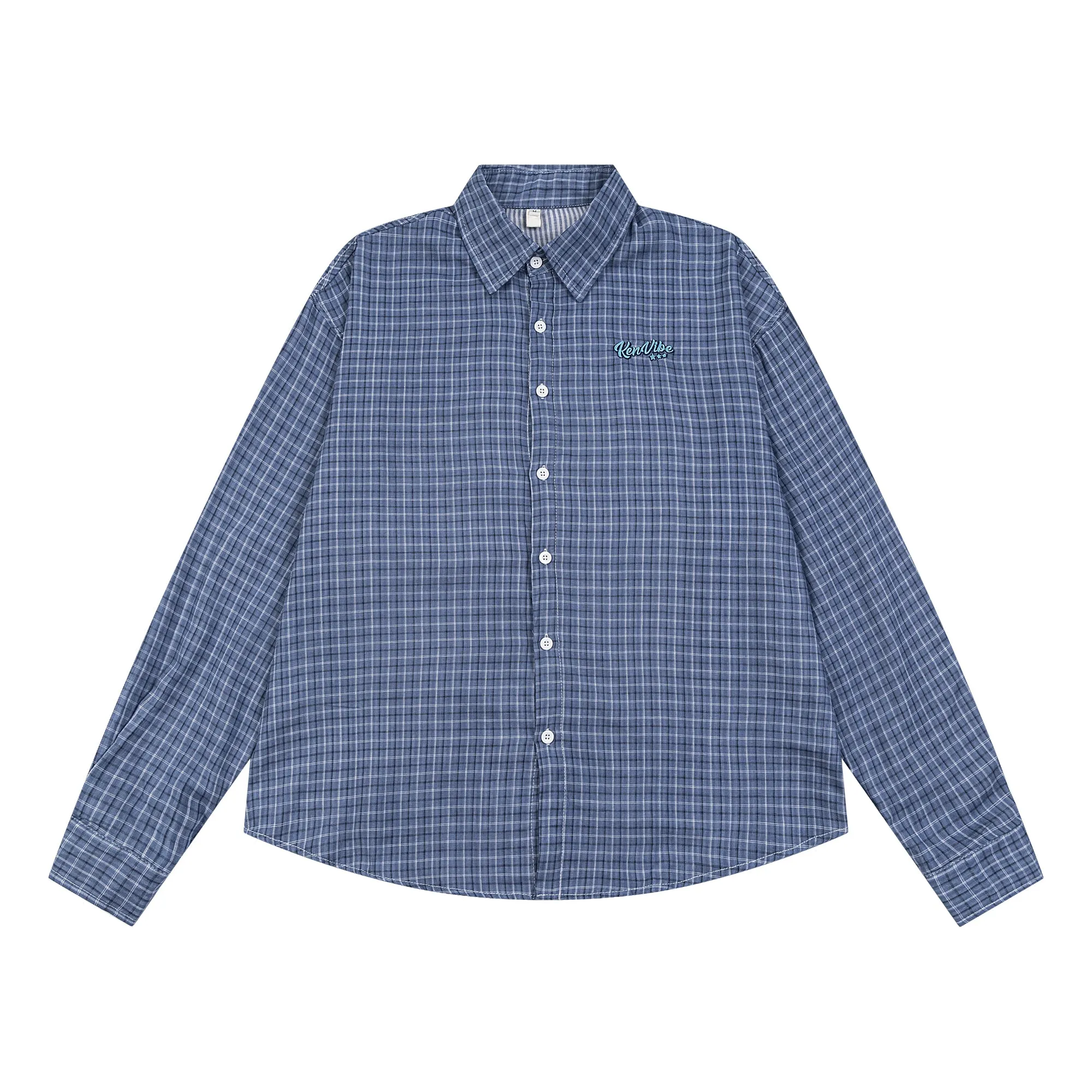 Faire Echo blue plaid long-sleeve Shirt