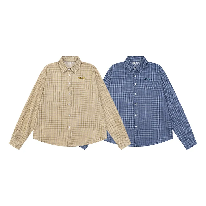 Faire Echo blue plaid long-sleeve Shirt