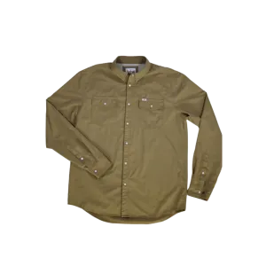 Ferrell Men's Core Long Sleeve Snap Khaki Shirt