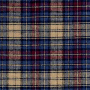 Flannel Swatch - GMF3 - Blue Maroon & Tan Plaid