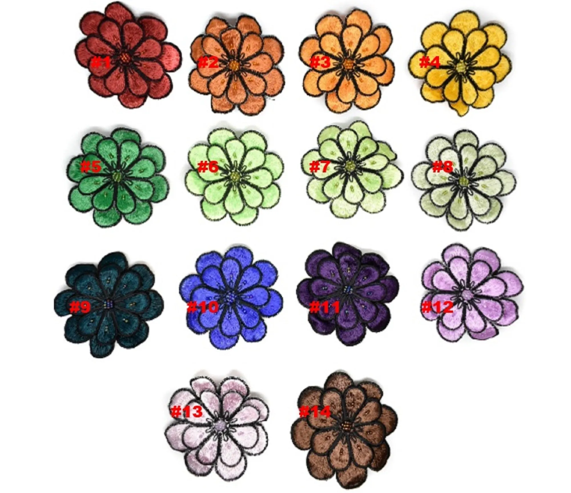 Flower Sequin Applique 3"- 1 Piece