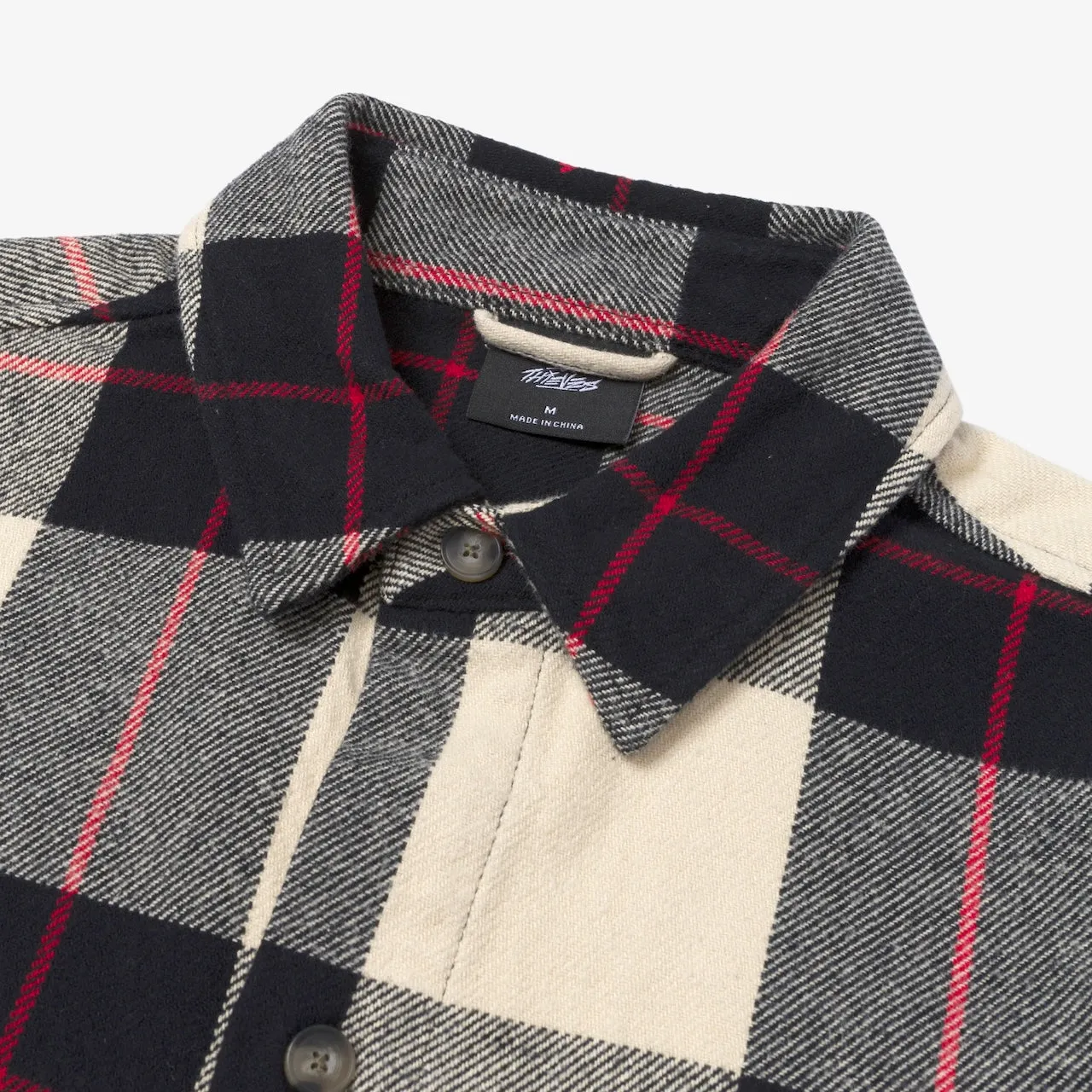 FW24 Premium Cream Flannel Overshirt from Foundations Collection