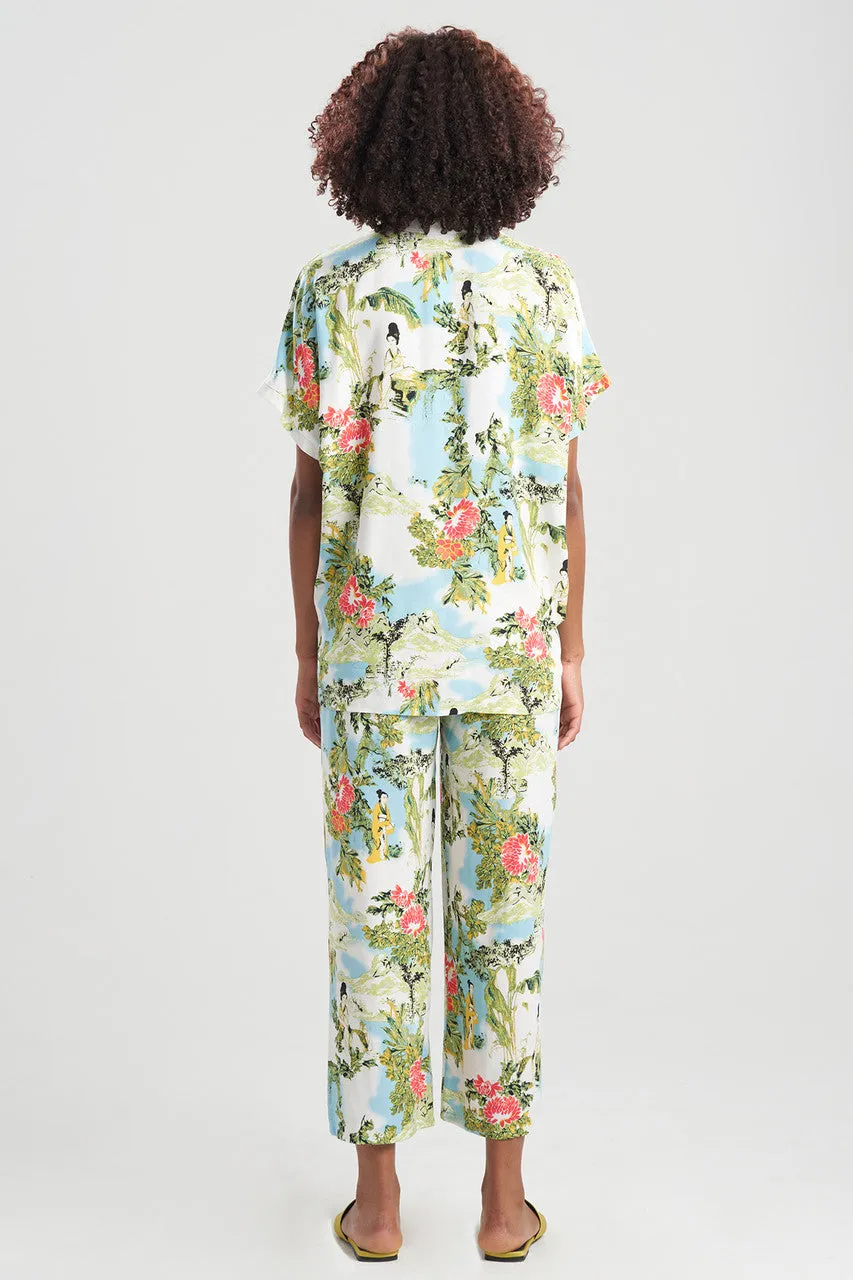 Gion-Printed Challis Mandarin PJ