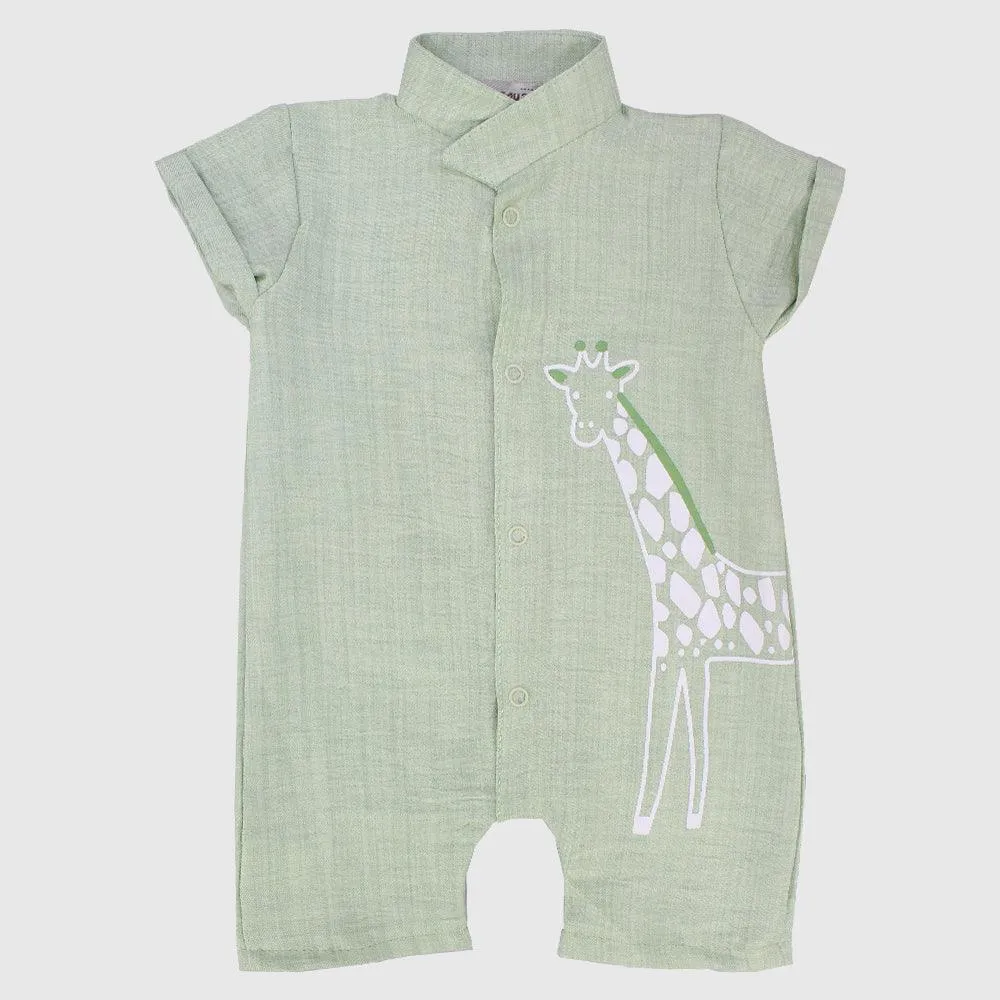Giraffe Short-Sleeved Romper