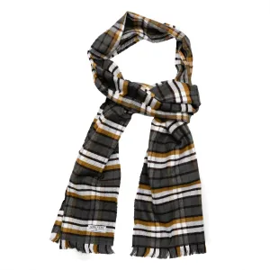 Gray & Tan Plaid Flannel Scarf