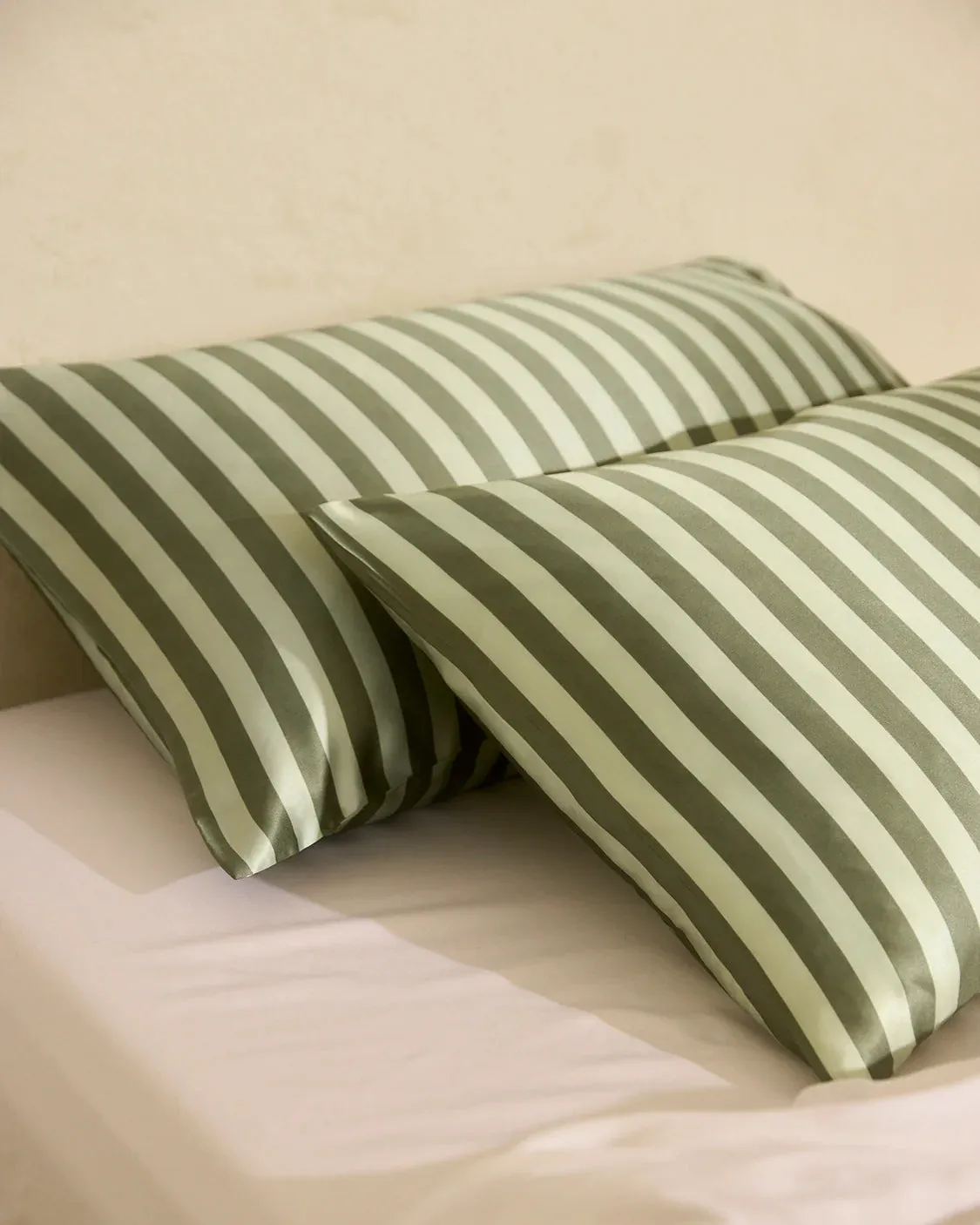 Hommey Silk Pillowcase - Wasabi Stripes