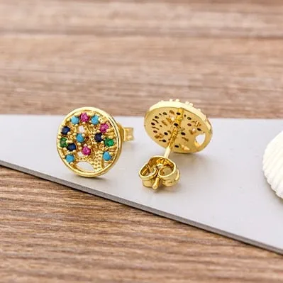 Hot Sale 28 Styles Classic Virgin Mary Stud Earrings For Women