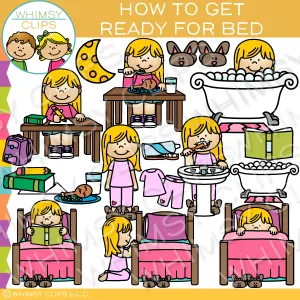 How to Get Ready for Bed Clip Art