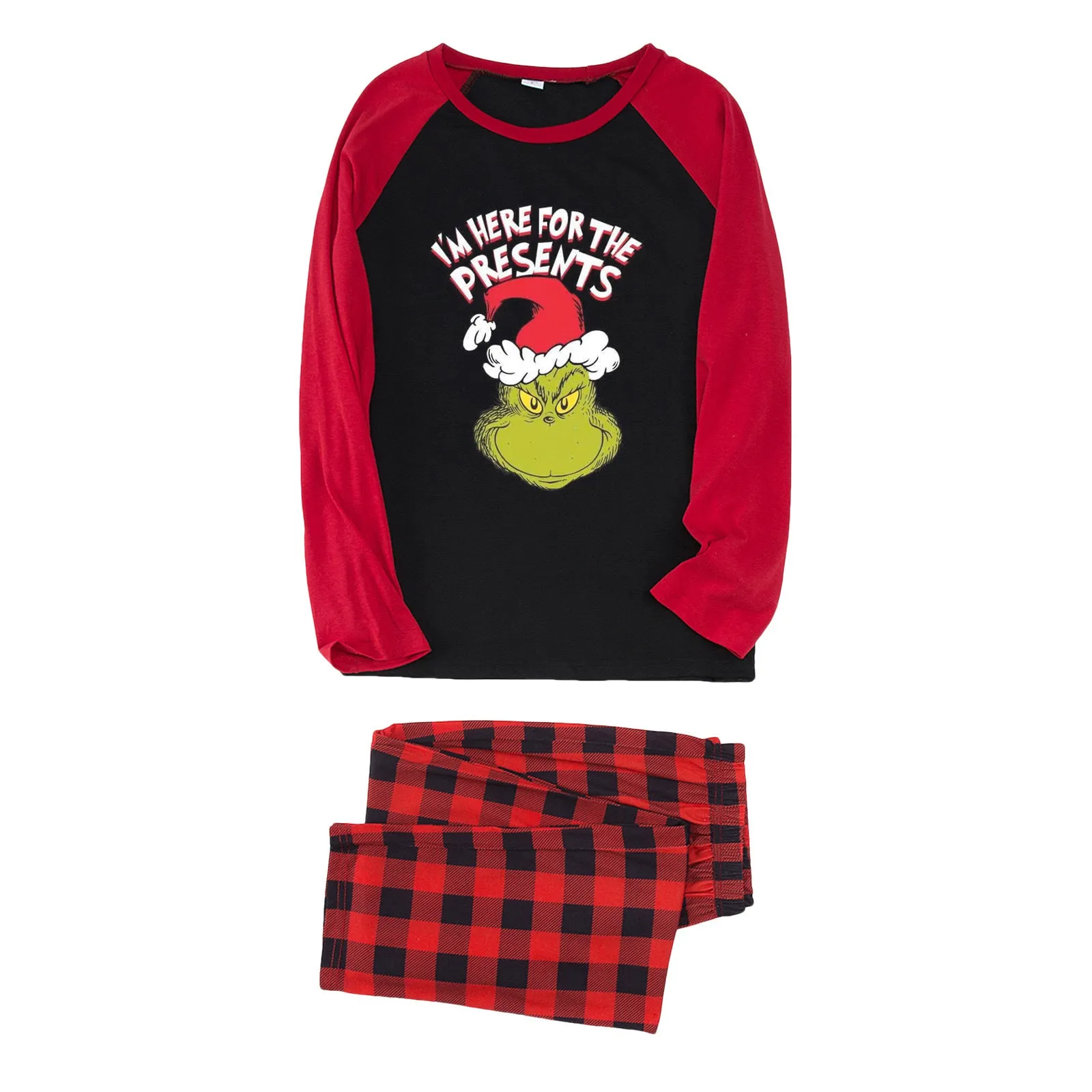 “I'm Here For The Presents” Christmas Grinch Pajama Set