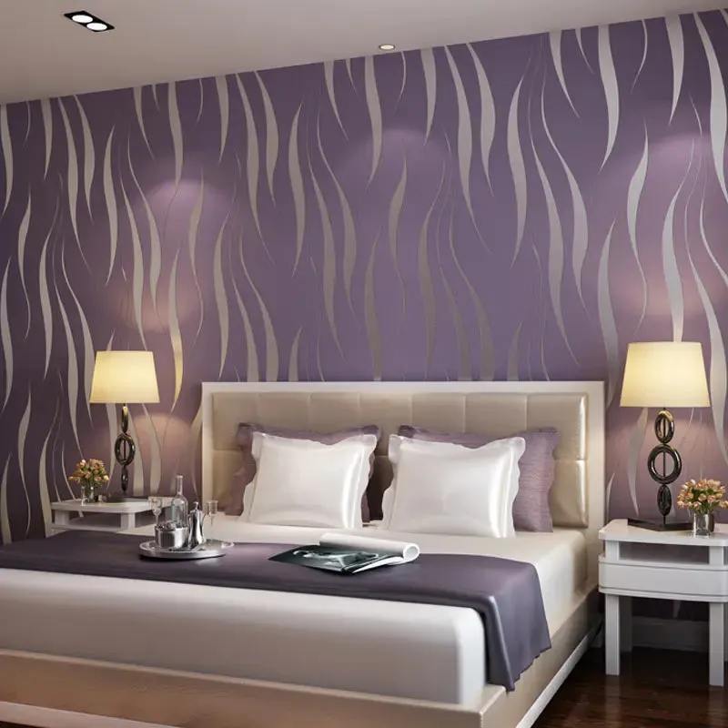 Modern 3D Non-Woven Flocking Wallpaper