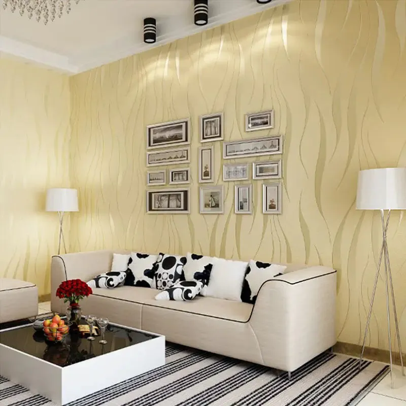 Modern 3D Non-Woven Flocking Wallpaper