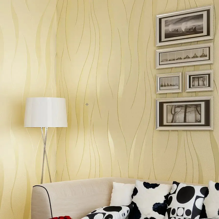 Modern 3D Non-Woven Flocking Wallpaper