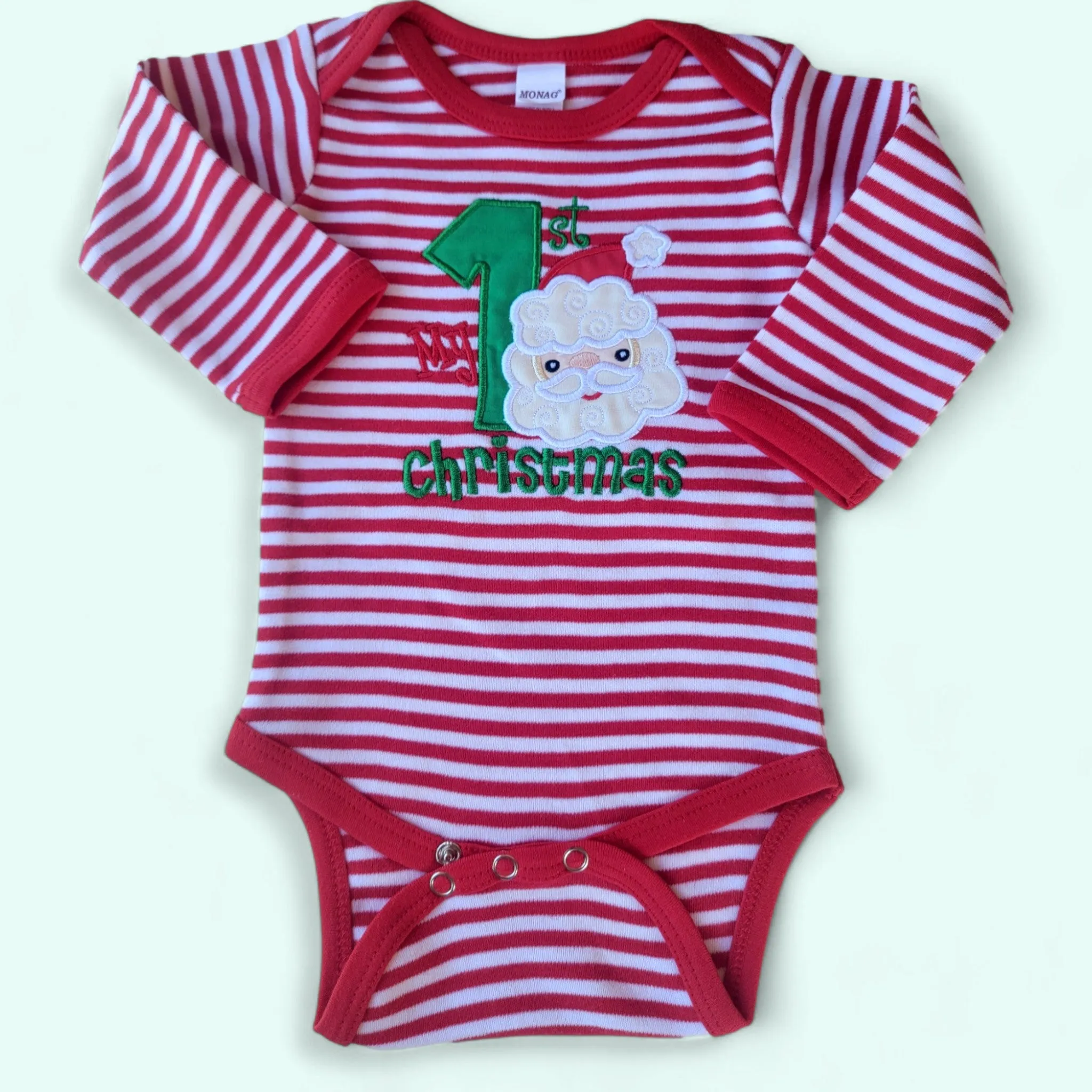 My First Christmas pjs - Red and White baby Christmas pajamas -  Santa Claus  Kids  Pajamas -  Baby First Christmas pajamas